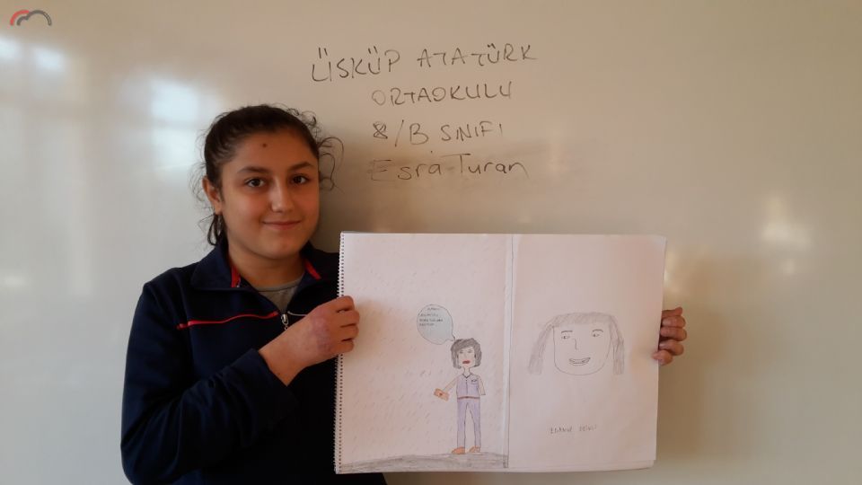 Üsküp Atatürk Ortaokulu 8B sınıfı Görsel Sanatlar Dersi Çalışmaları