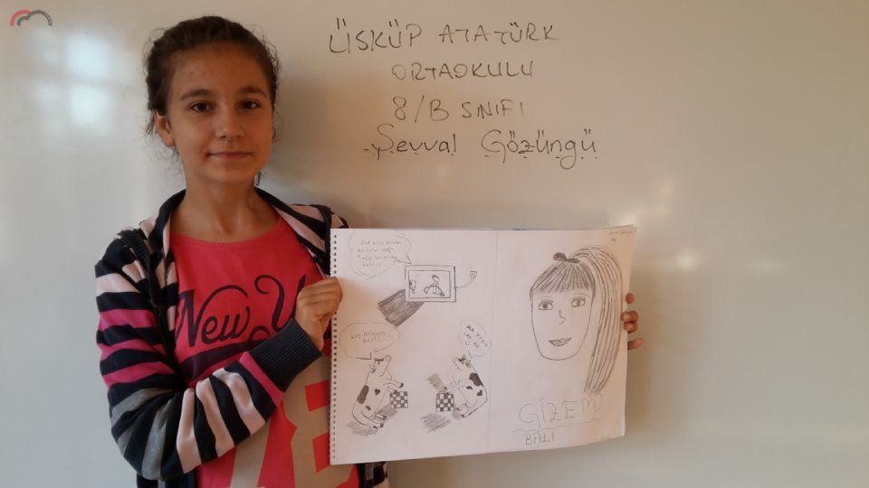 Üsküp Atatürk Ortaokulu 8B sınıfı Görsel Sanatlar Dersi Çalışmaları